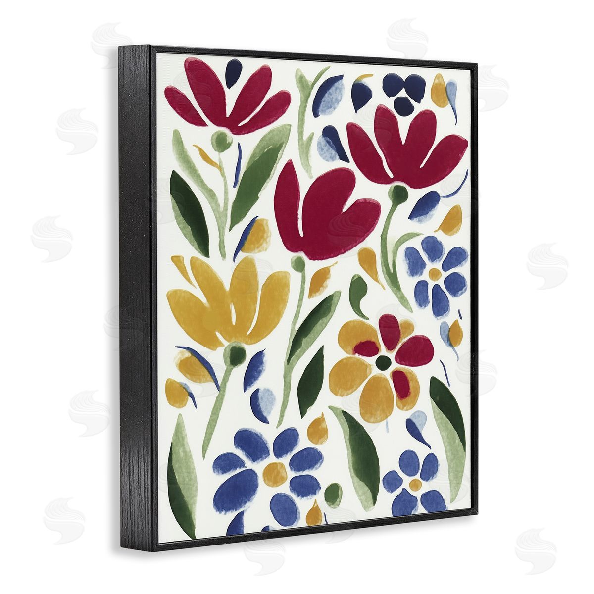 Annabelle Hall Primary Petals Flowers Canvas Wall Art Print
