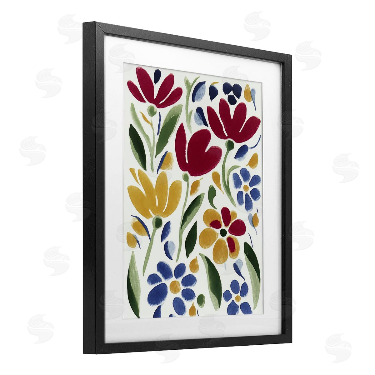 Annabelle Hall Primary Petals Flowers Canvas Wall Art Print