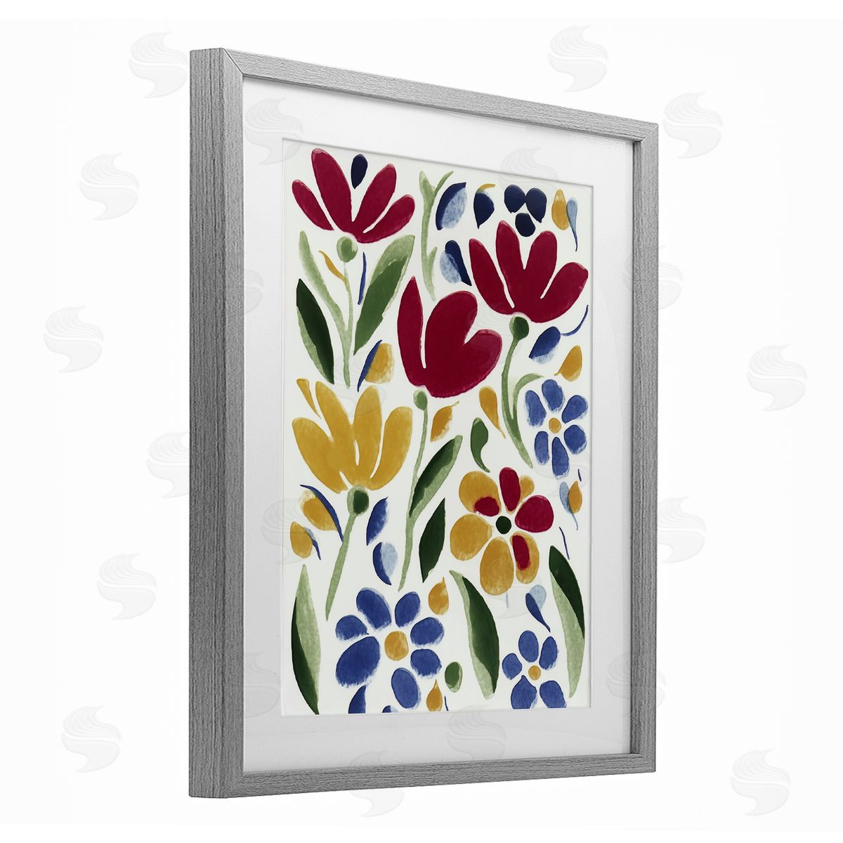 Annabelle Hall Primary Petals Flowers Canvas Wall Art Print