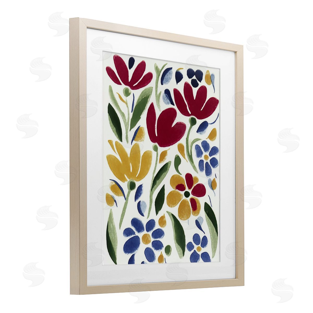 Annabelle Hall Primary Petals Flowers Canvas Wall Art Print