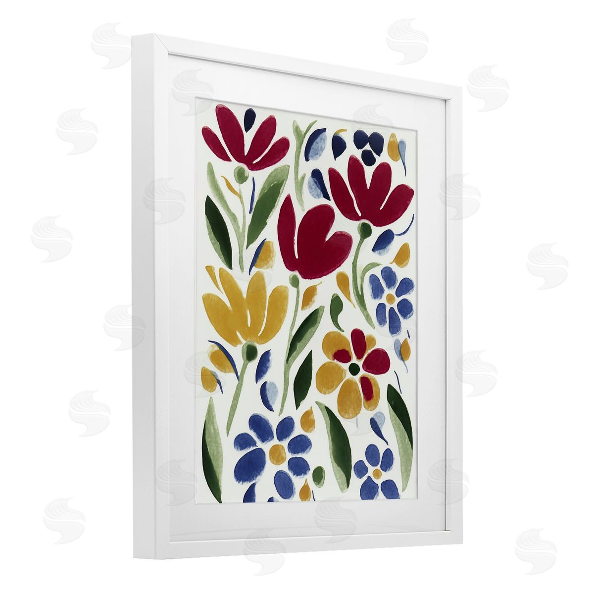 Annabelle Hall Primary Petals Flowers Canvas Wall Art Print