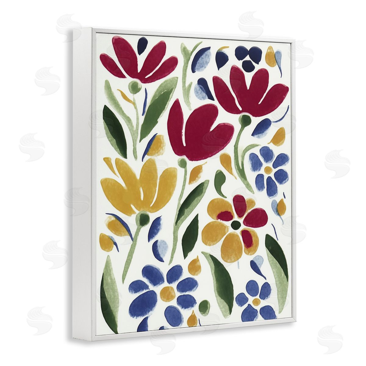 Annabelle Hall Primary Petals Flowers Canvas Wall Art Print