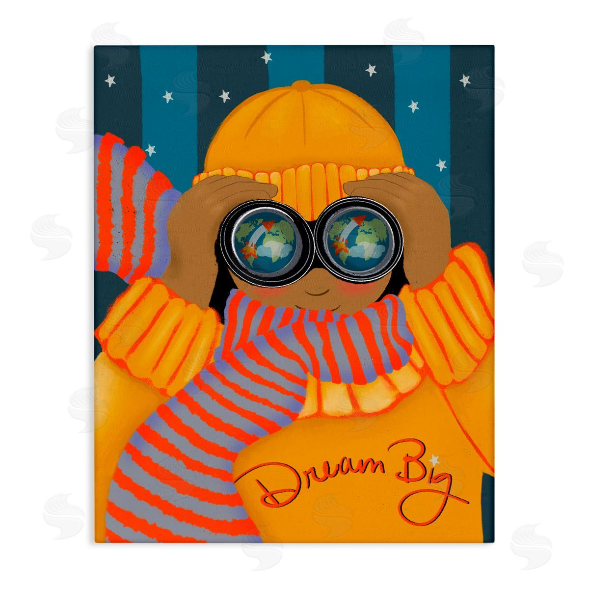 Lori Mosley Dream Big with Binoculars Canvas Wall Art Print