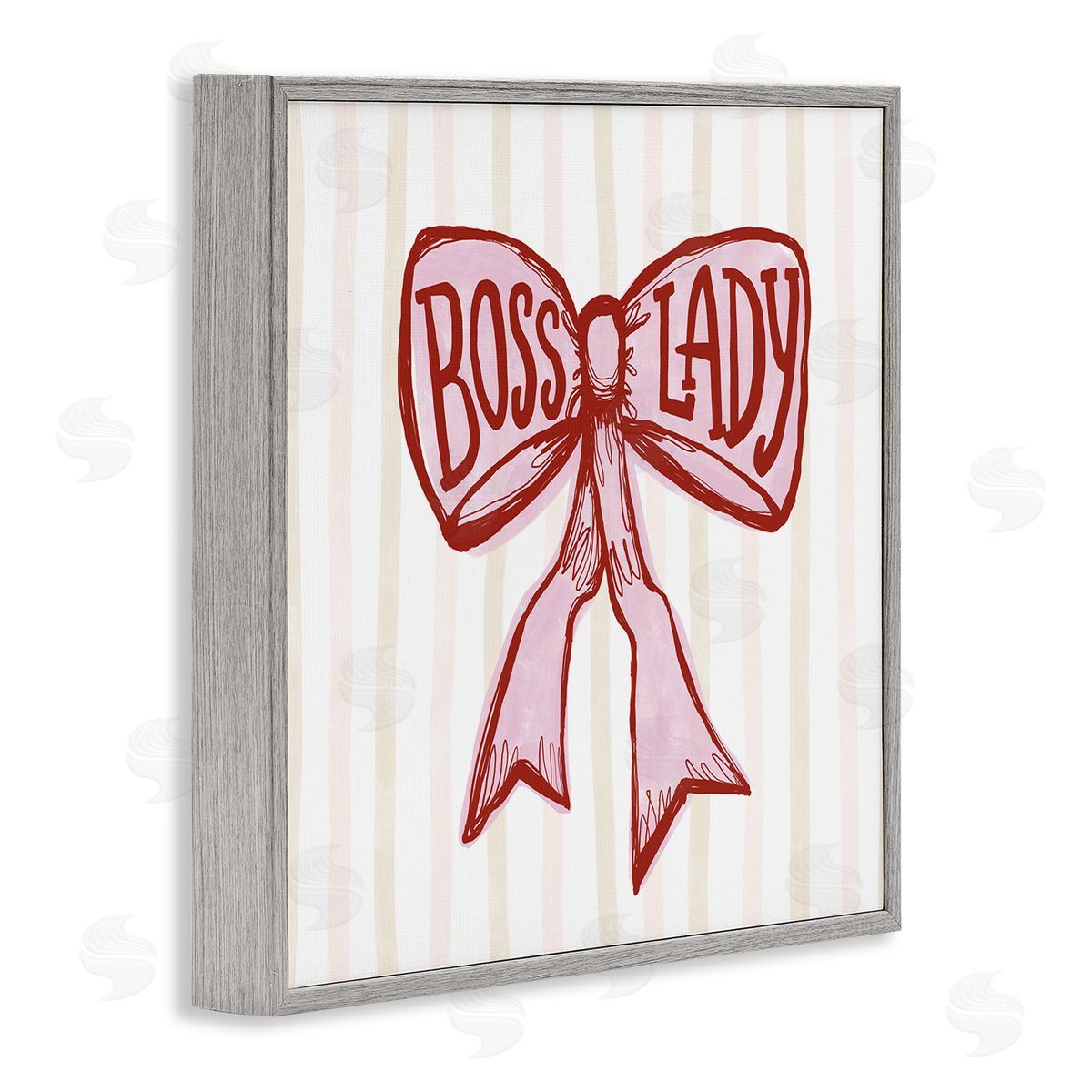 Connie Summers Boss Lady Pink Bow Canvas Wall Art Print