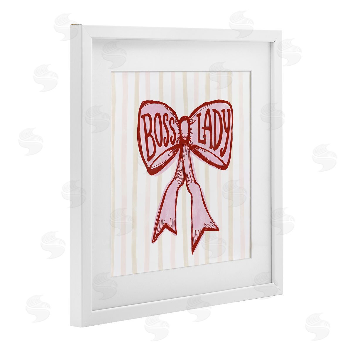 Connie Summers Boss Lady Pink Bow Canvas Wall Art Print