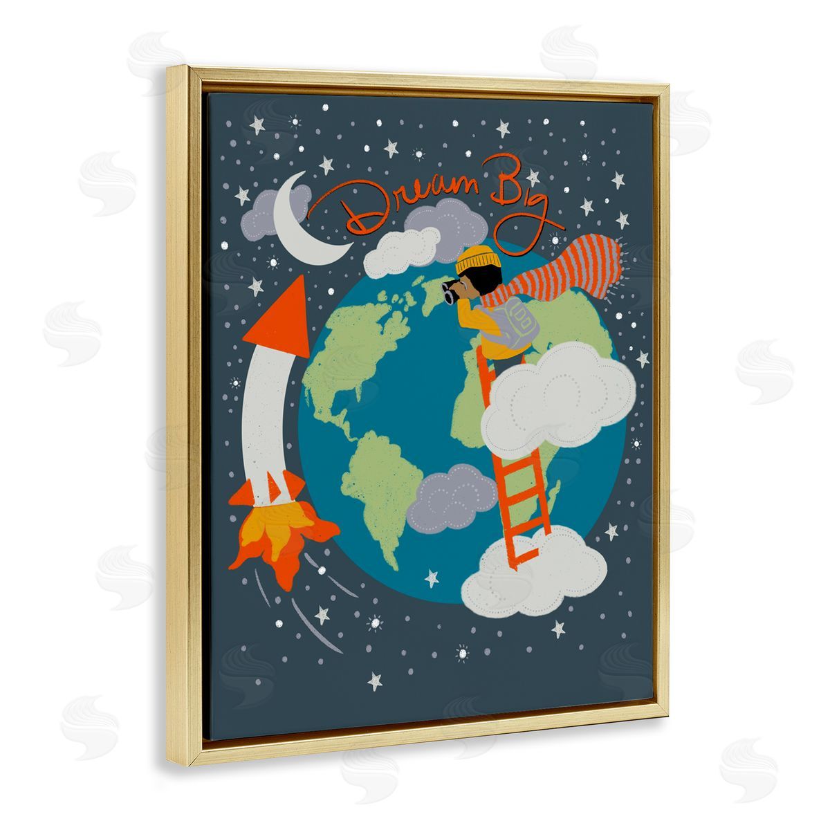 Lori Mosley Dream Big Space Adventure Canvas Wall Art Print