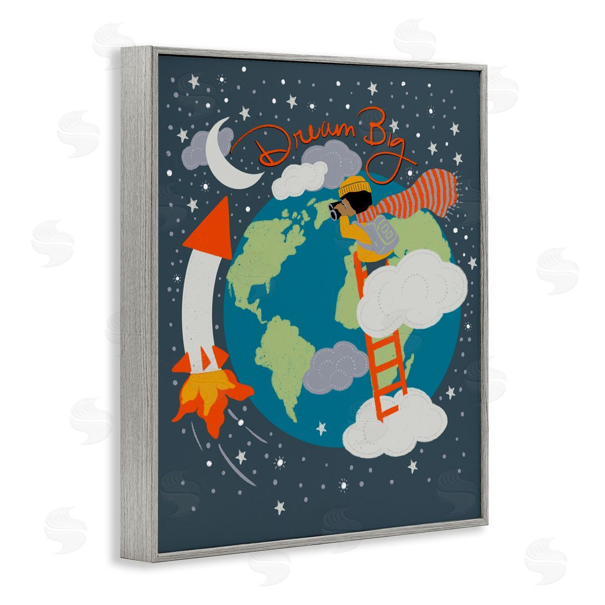 Lori Mosley Dream Big Space Adventure Canvas Wall Art Print
