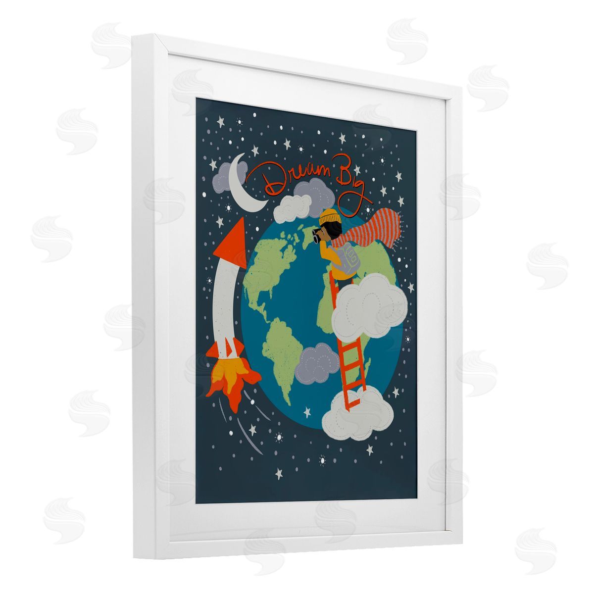 Lori Mosley Dream Big Space Adventure Canvas Wall Art Print