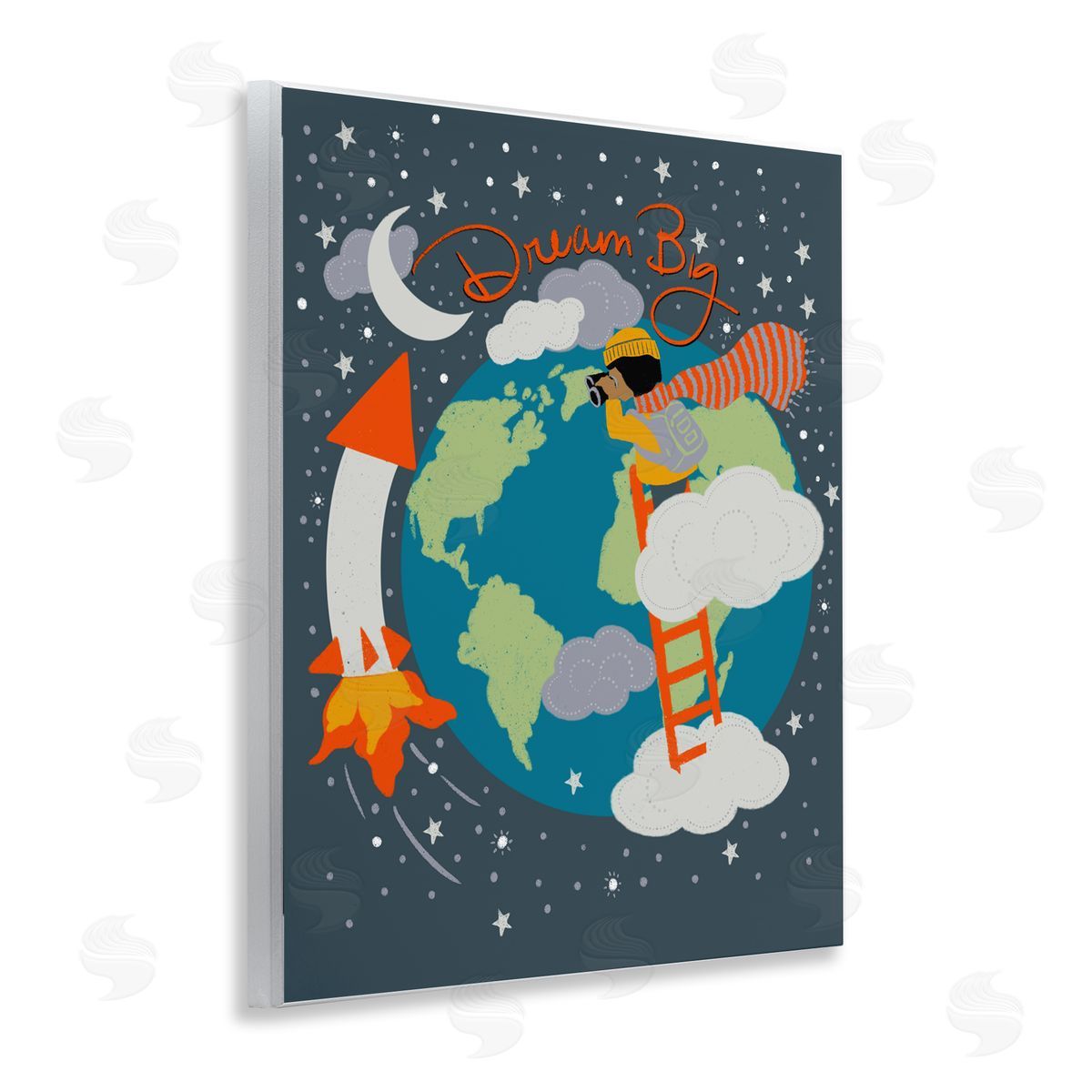 Lori Mosley Dream Big Space Adventure Canvas Wall Art Print