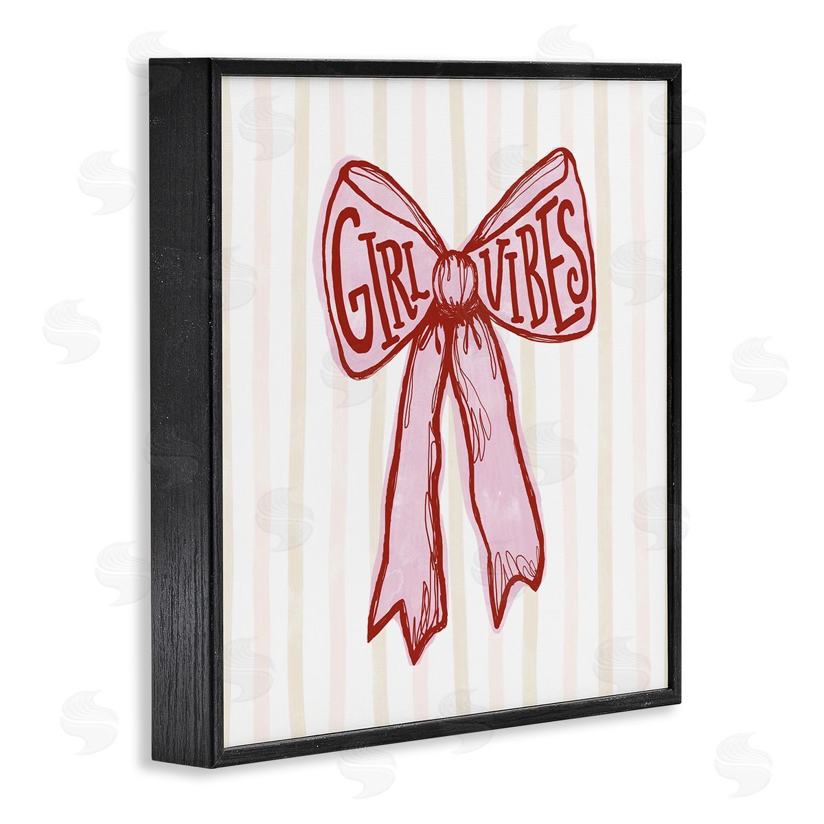 Connie Summers Girl Vibes Pink Bow Canvas Wall Art Print