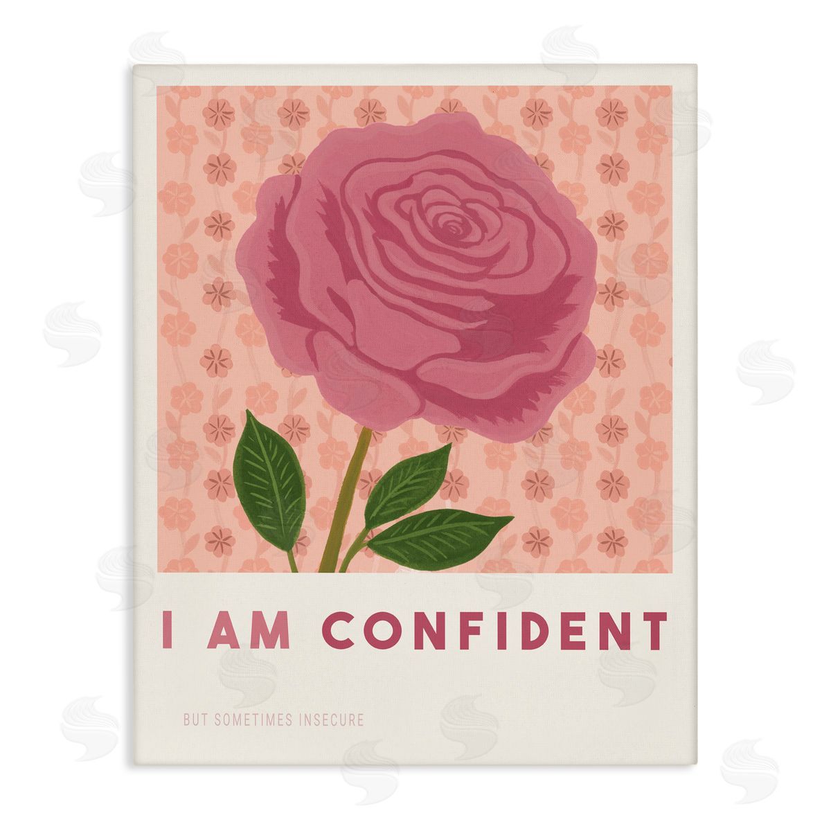 Courtney Haley Rose I Am Confident Affirmation Canvas Wall Art Print