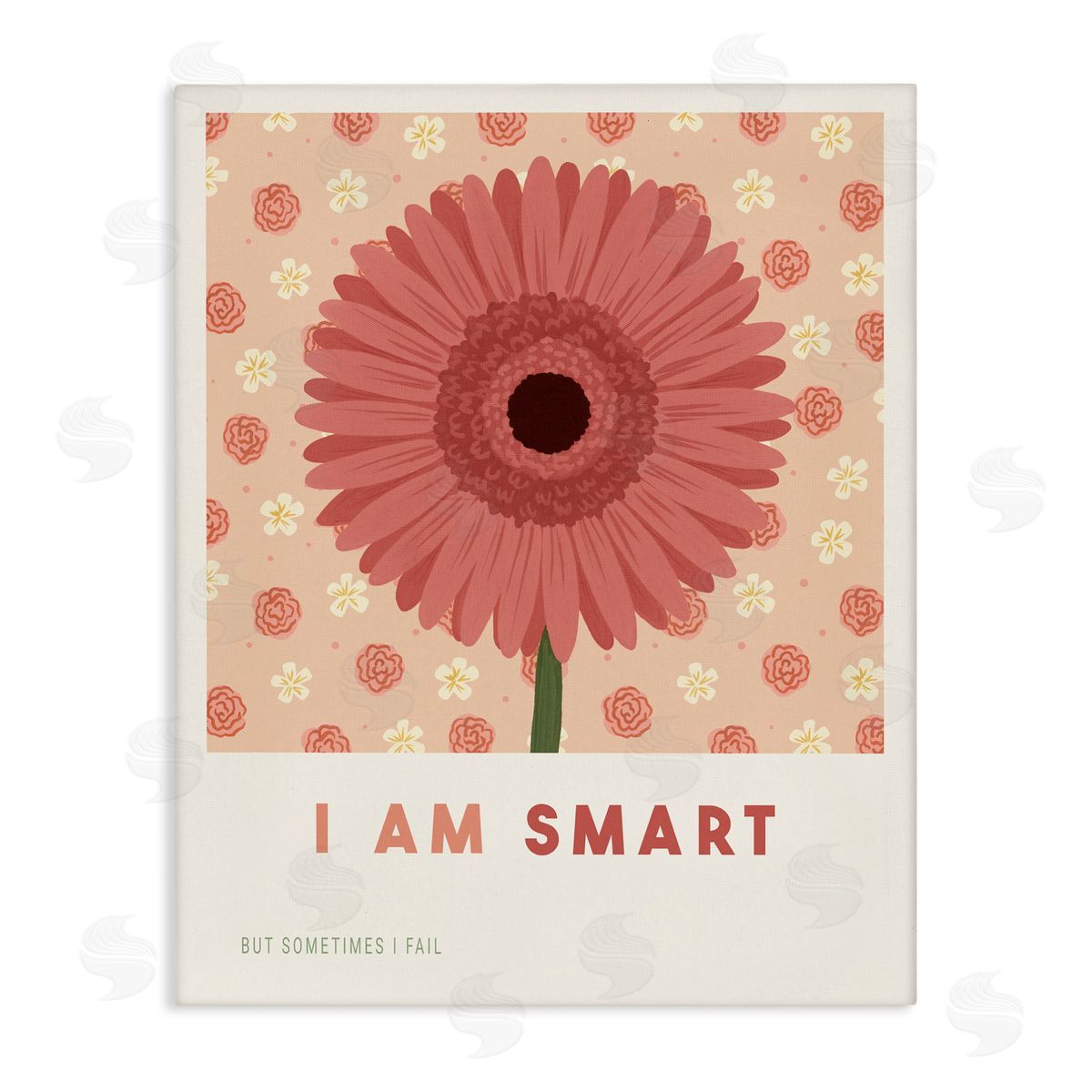 Courtney Haley Gerber Daisy I Am Smart Canvas Wall Art Print