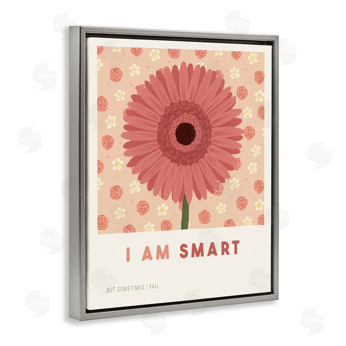 Courtney Haley Gerber Daisy I Am Smart Canvas Wall Art Print