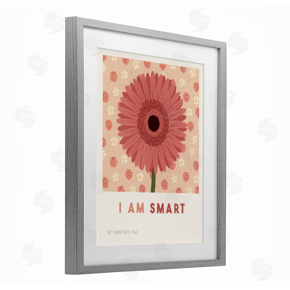 Courtney Haley Gerber Daisy I Am Smart Canvas Wall Art Print