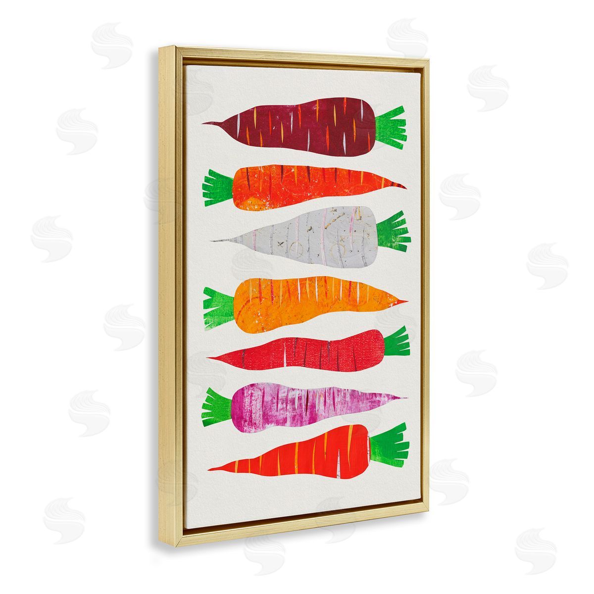 Aribombari Garden Vegetable Carrots Canvas Wall Art Print