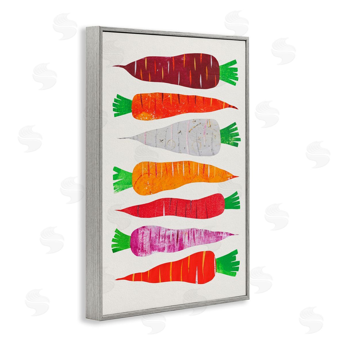 Aribombari Garden Vegetable Carrots Canvas Wall Art Print