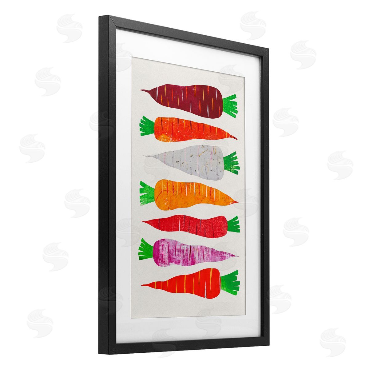 Aribombari Garden Vegetable Carrots Canvas Wall Art Print