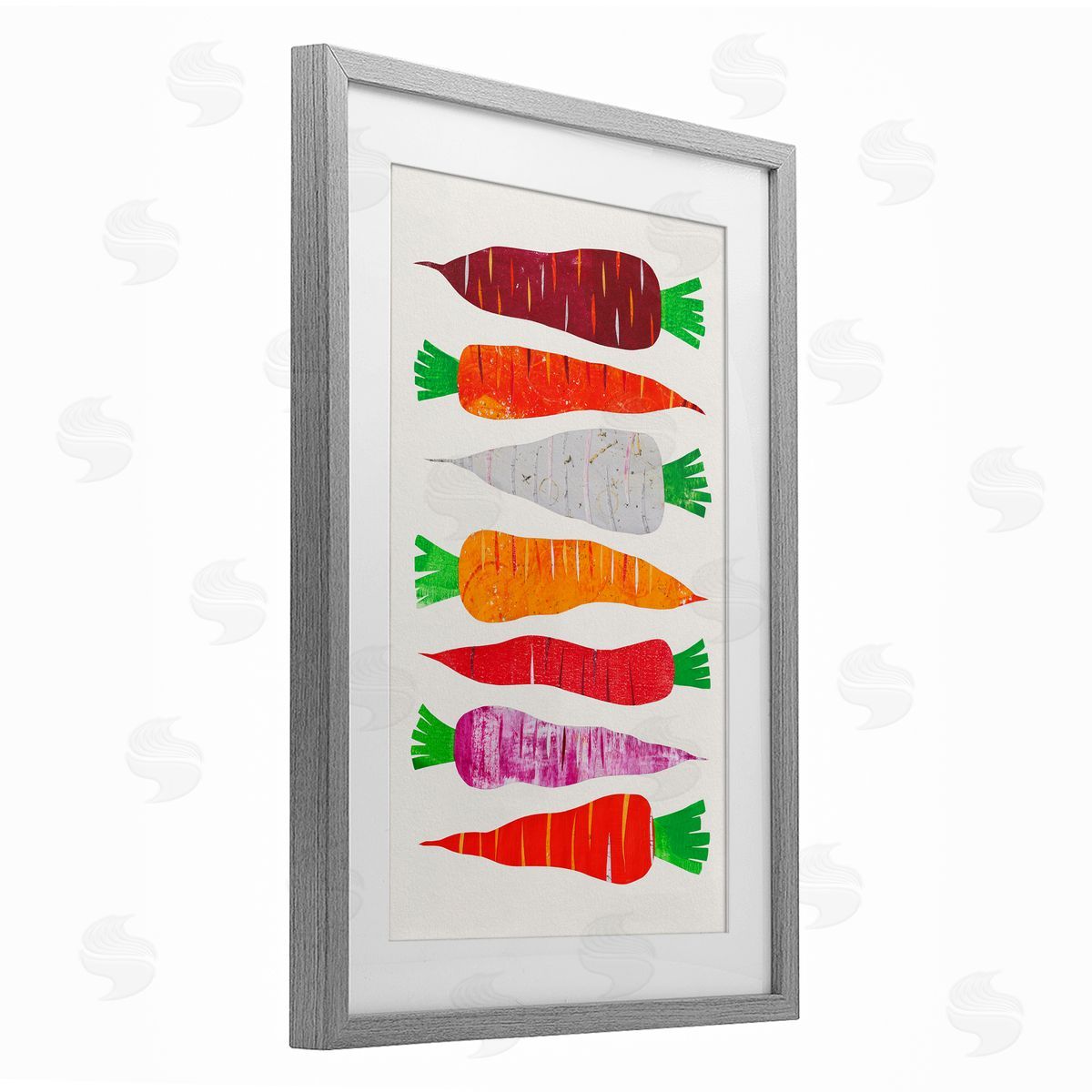Aribombari Garden Vegetable Carrots Canvas Wall Art Print