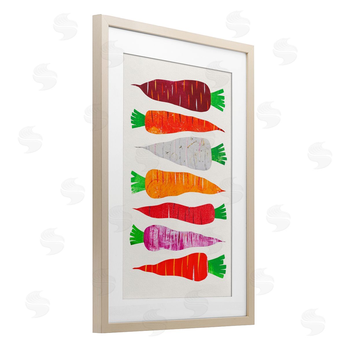 Aribombari Garden Vegetable Carrots Canvas Wall Art Print