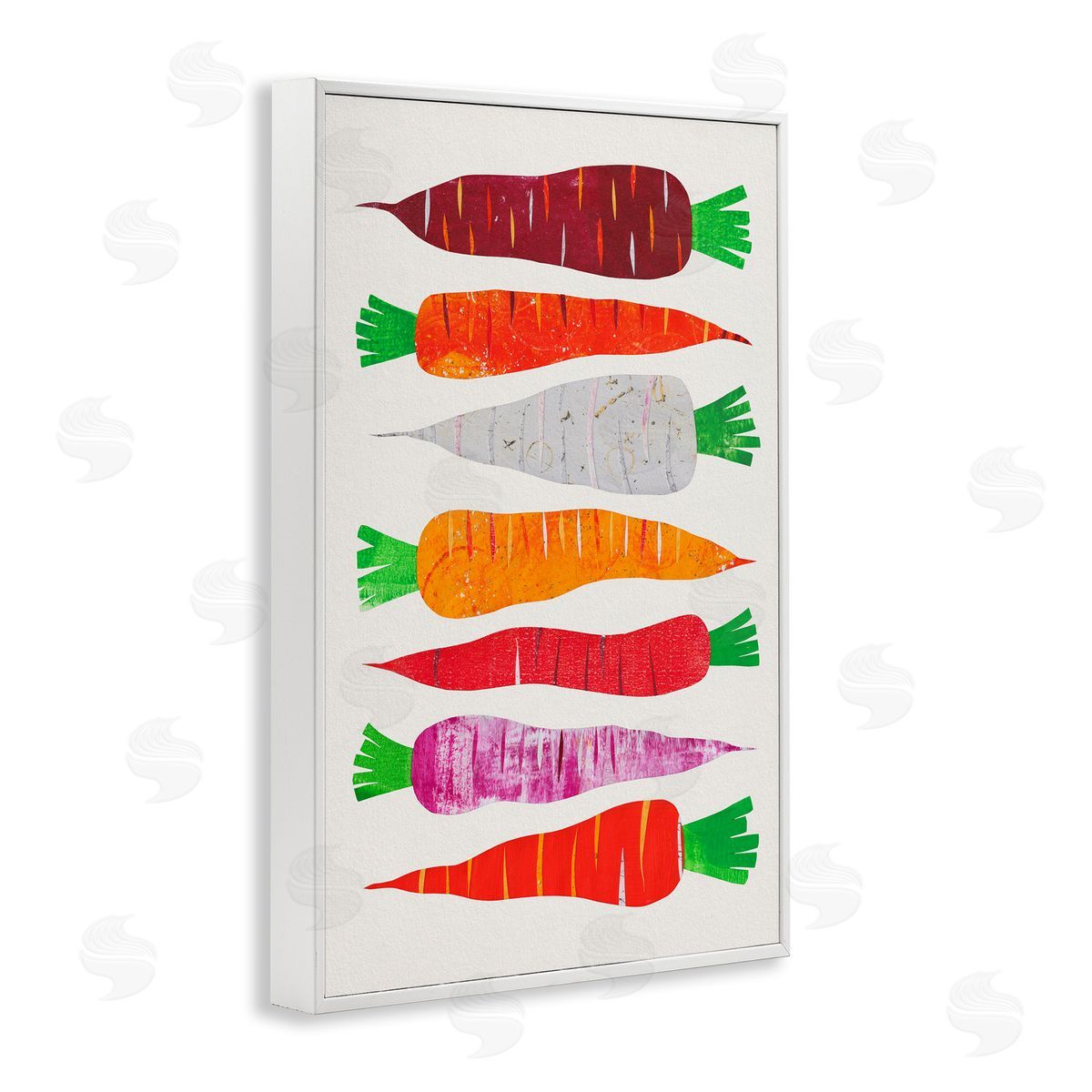 Aribombari Garden Vegetable Carrots Canvas Wall Art Print