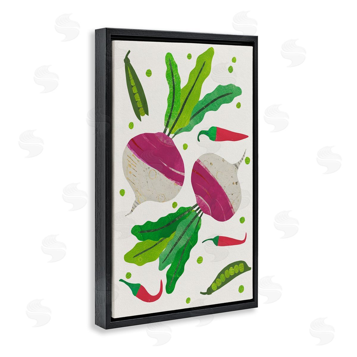Aribombari Garden Vegetable Parsnips Canvas Wall Art Print