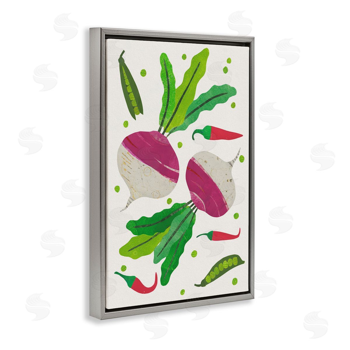 Aribombari Garden Vegetable Parsnips Canvas Wall Art Print