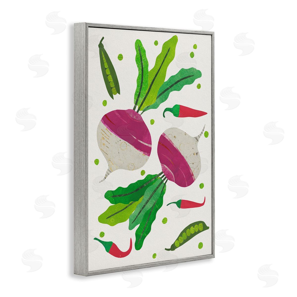 Aribombari Garden Vegetable Parsnips Canvas Wall Art Print