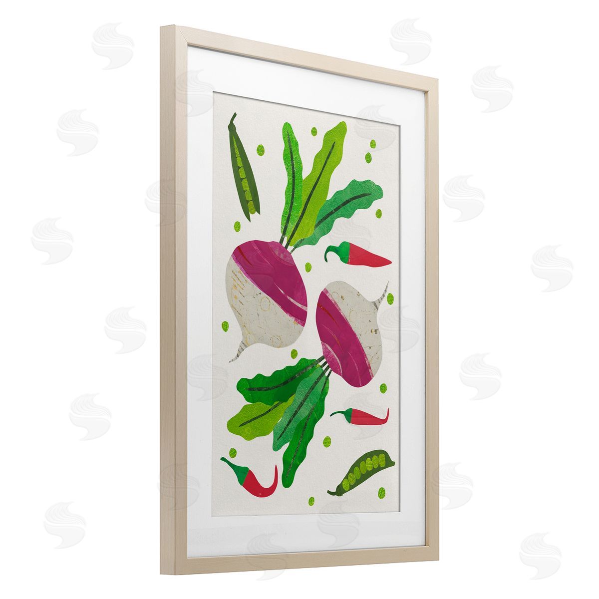 Aribombari Garden Vegetable Parsnips Canvas Wall Art Print