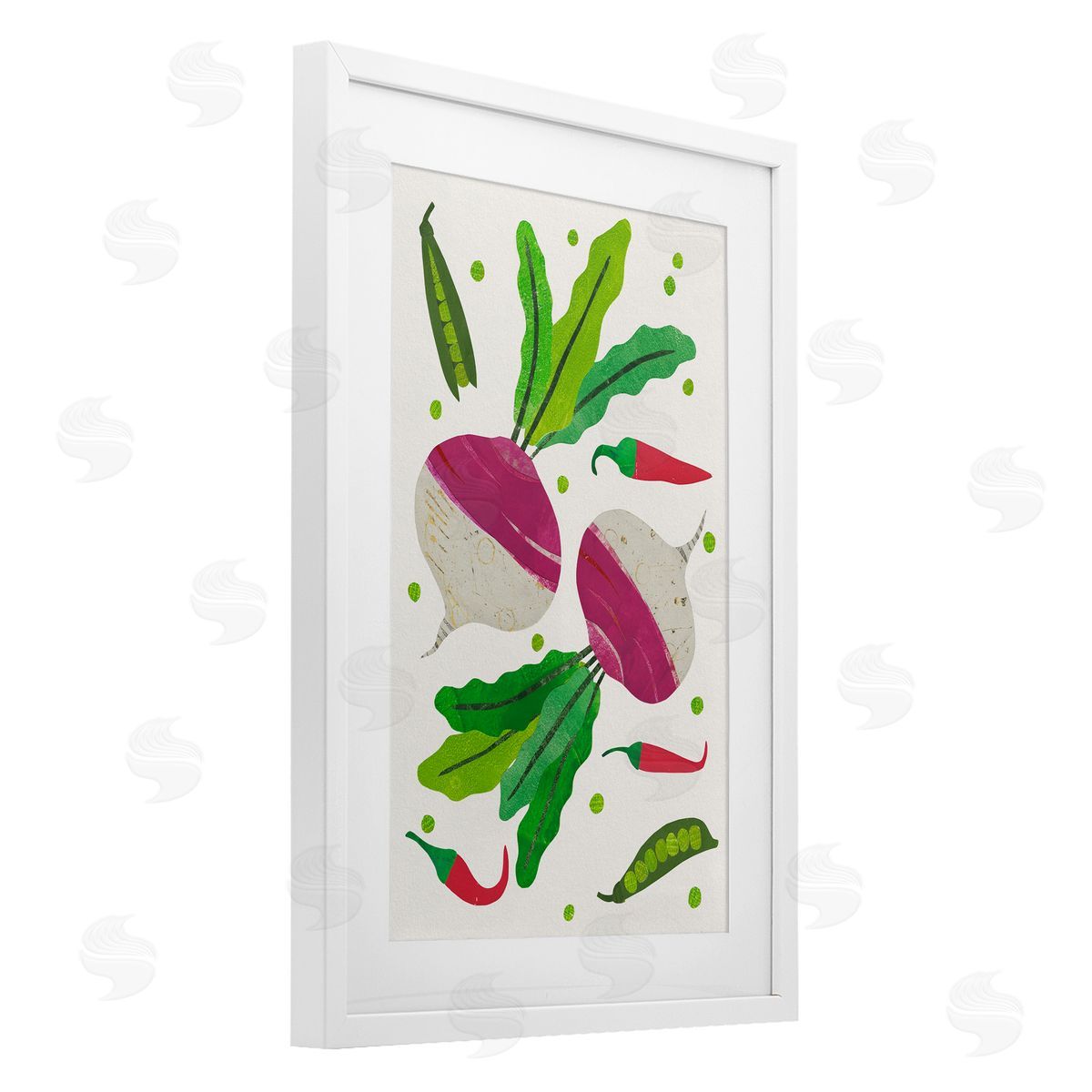 Aribombari Garden Vegetable Parsnips Canvas Wall Art Print