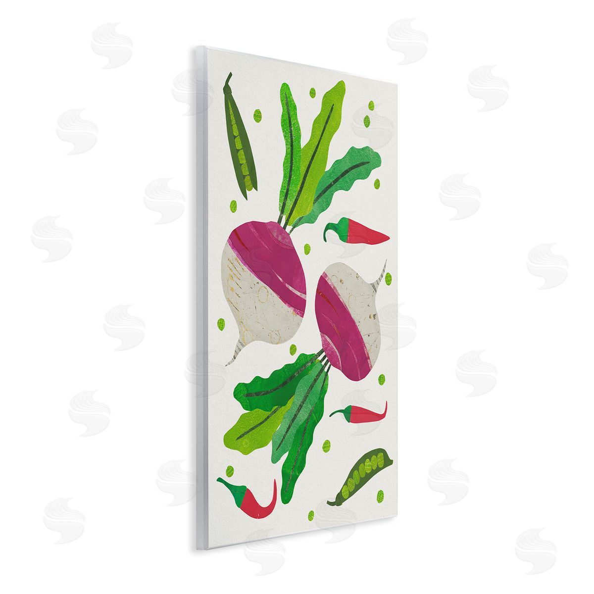 Aribombari Garden Vegetable Parsnips Canvas Wall Art Print