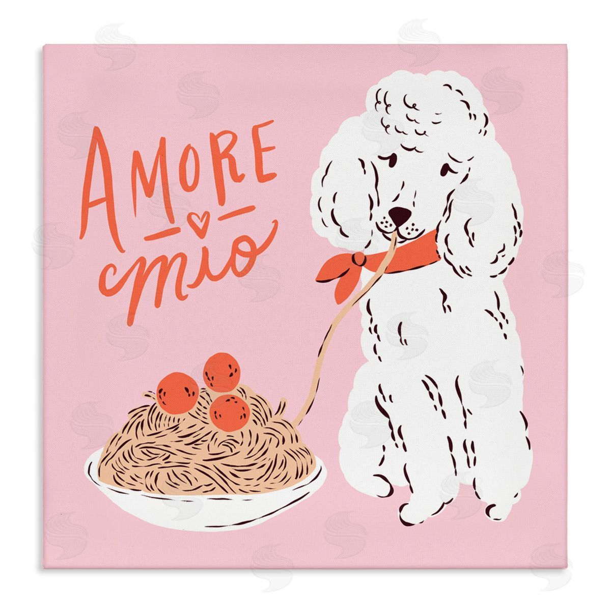 Krissy Mast Amore Mio Pasta Poodle Canvas Wall Art Print
