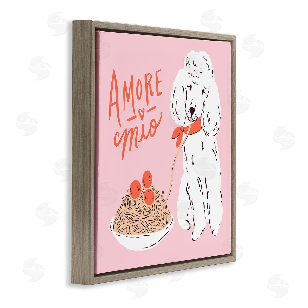 Krissy Mast Amore Mio Pasta Poodle Canvas Wall Art Print