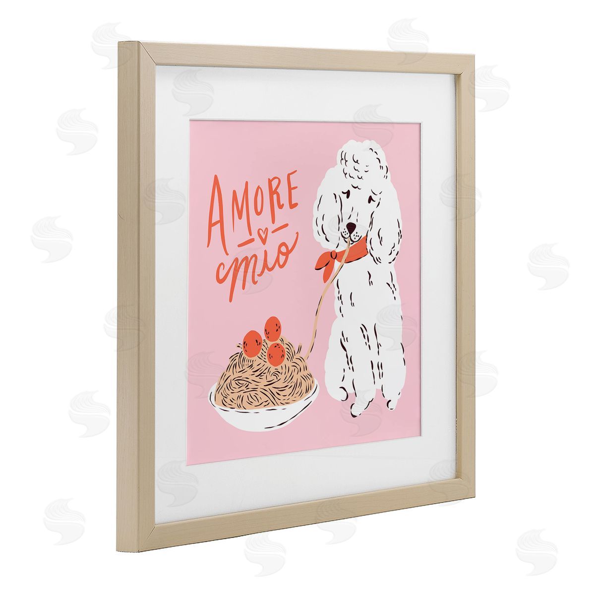 Krissy Mast Amore Mio Pasta Poodle Canvas Wall Art Print