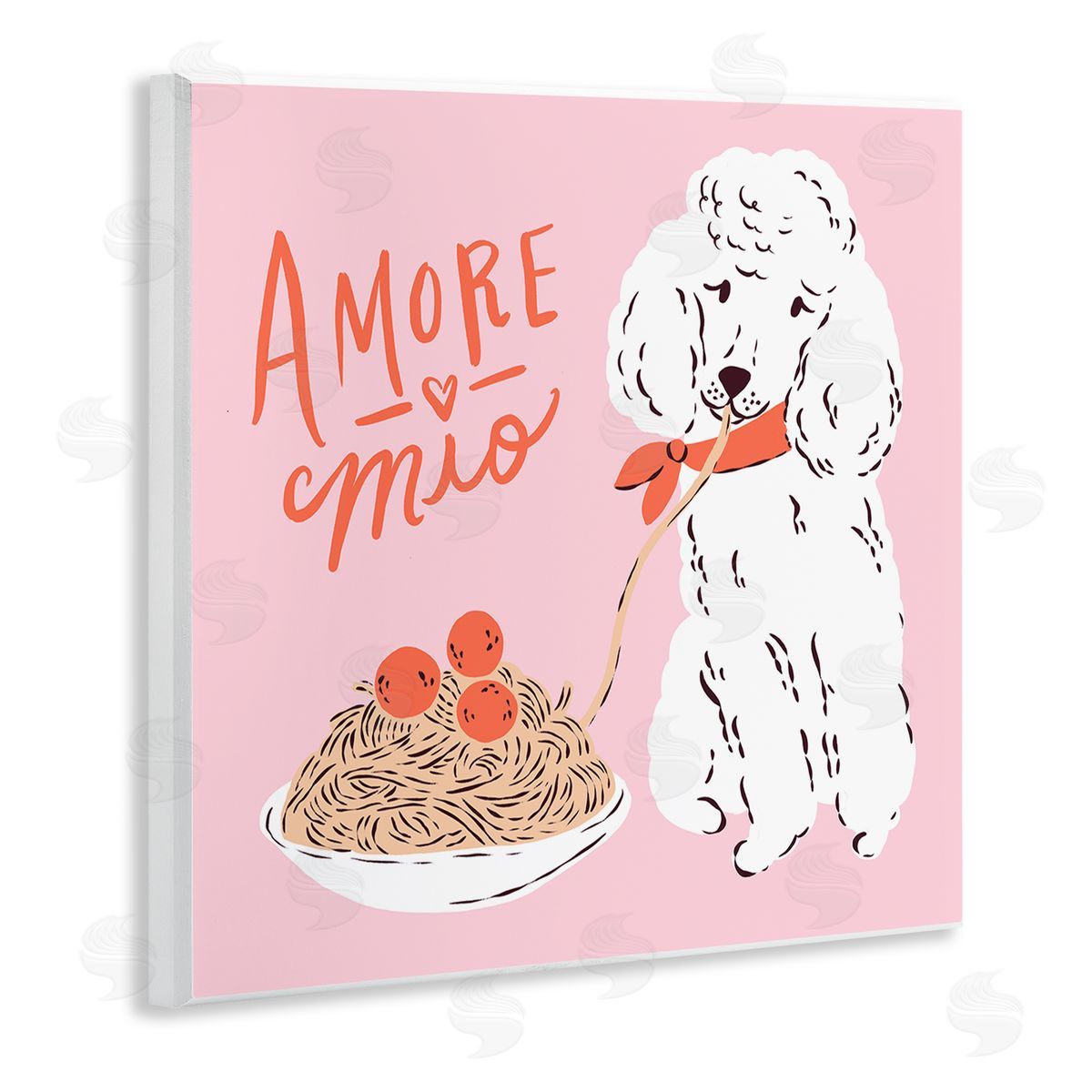 Krissy Mast Amore Mio Pasta Poodle Canvas Wall Art Print