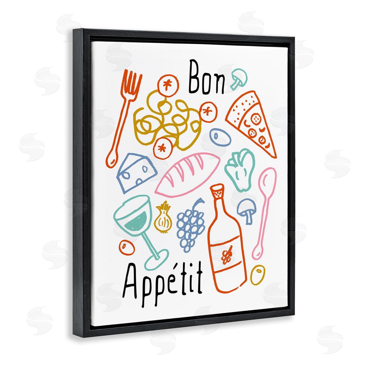 Heather Dutton Bon Appetit Colorful Sketches Canvas Wall Art Print