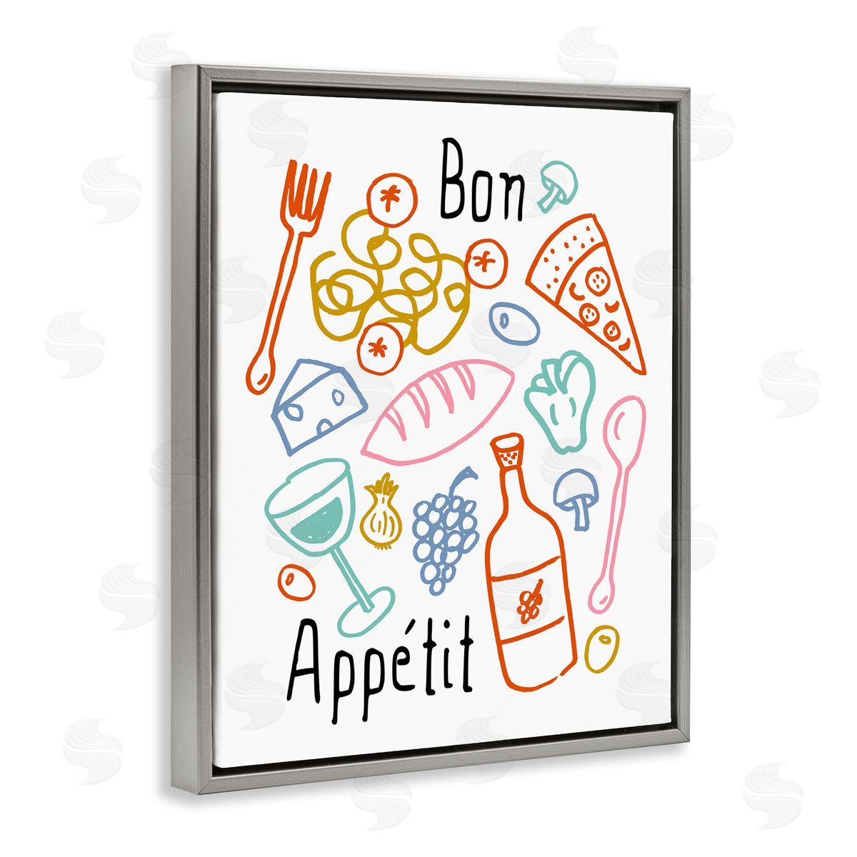 Heather Dutton Bon Appetit Colorful Sketches Canvas Wall Art Print