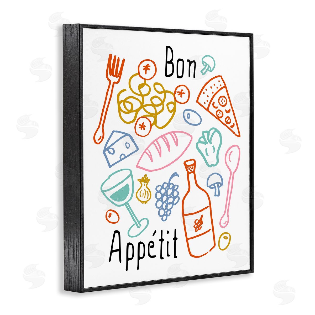 Heather Dutton Bon Appetit Colorful Sketches Canvas Wall Art Print