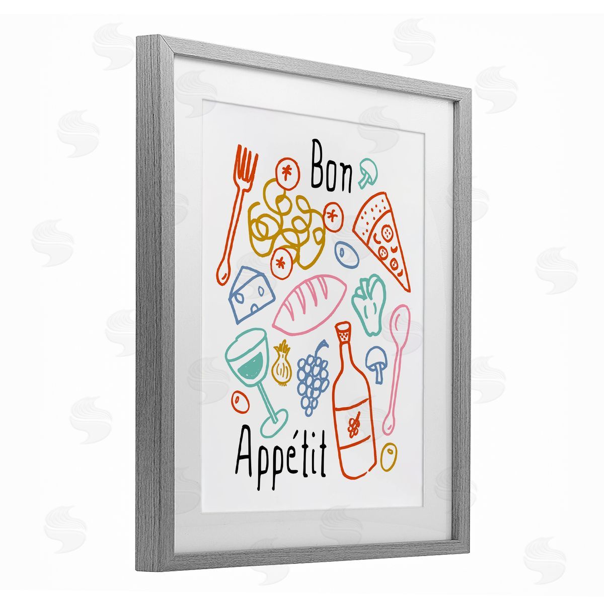 Heather Dutton Bon Appetit Colorful Sketches Canvas Wall Art Print