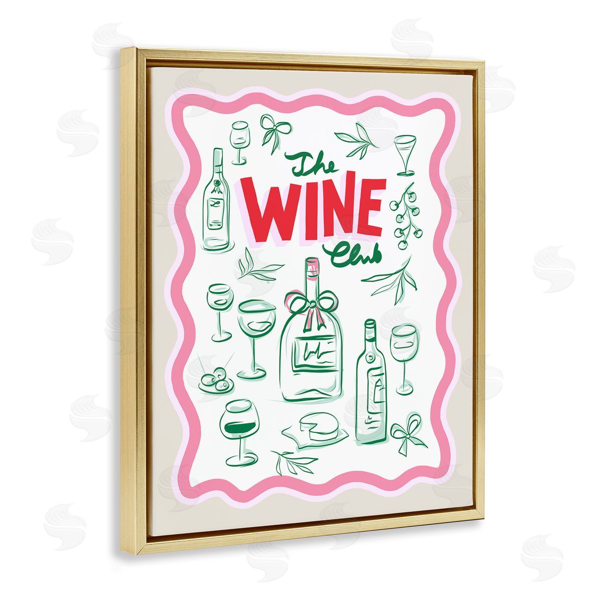 Dominique Vari Wine Club Minimal Glam Canvas Wall Art Print