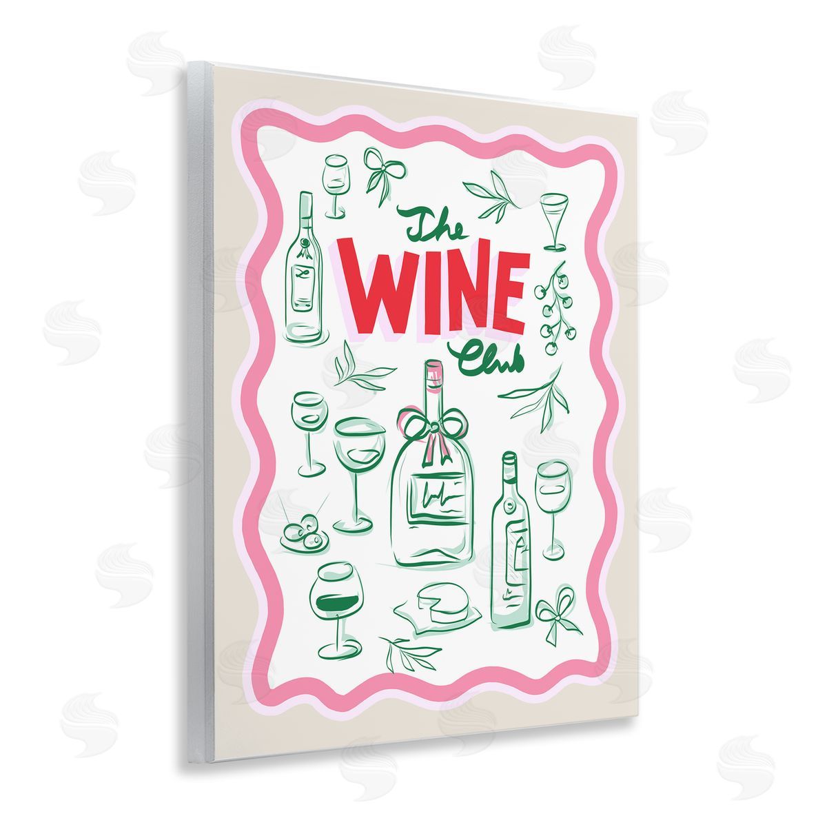 Dominique Vari Wine Club Minimal Glam Canvas Wall Art Print
