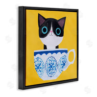 Planet Cat by Angie Rozelaar | Teacup Kitten on Yellow