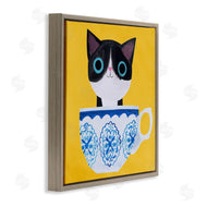 Planet Cat by Angie Rozelaar | Teacup Kitten on Yellow