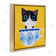 Planet Cat by Angie Rozelaar | Teacup Kitten on Yellow