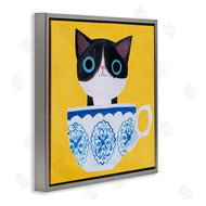 Planet Cat by Angie Rozelaar | Teacup Kitten on Yellow