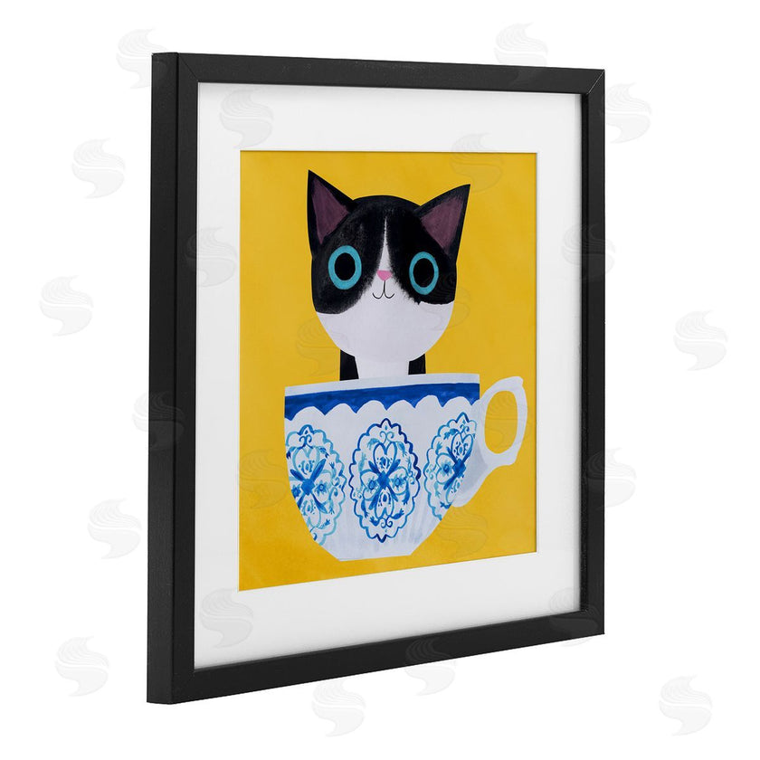 Planet Cat by Angie Rozelaar | Teacup Kitten on Yellow