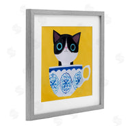 Planet Cat by Angie Rozelaar | Teacup Kitten on Yellow