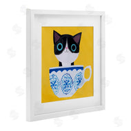 Planet Cat by Angie Rozelaar | Teacup Kitten on Yellow