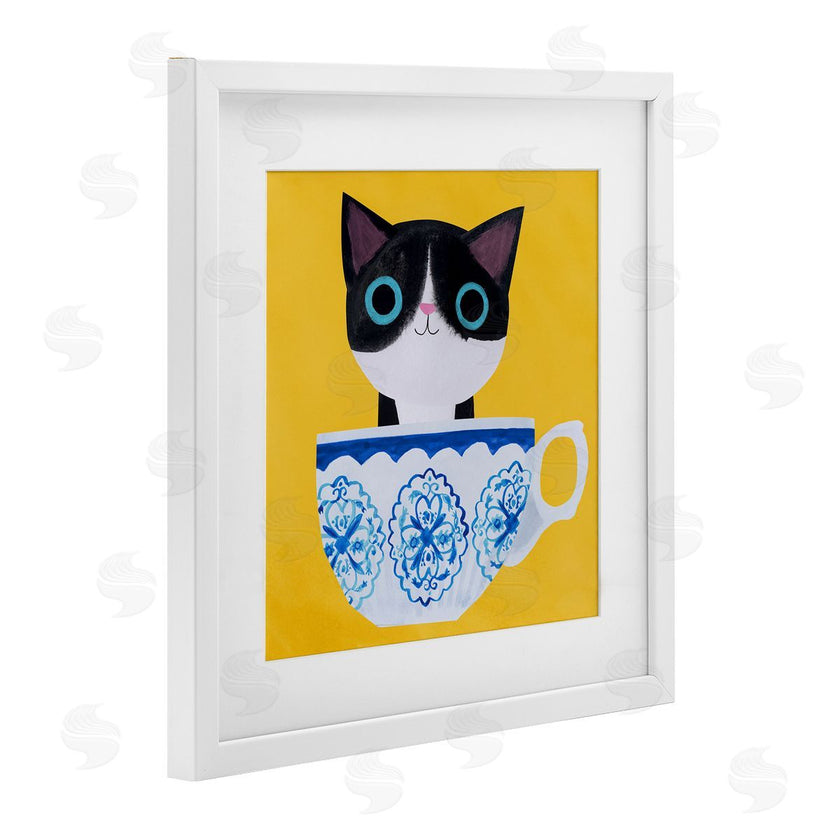 Planet Cat by Angie Rozelaar | Teacup Kitten on Yellow