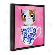 Planet Cat by Angie Rozelaar | Whimsical Teacup Kitten
