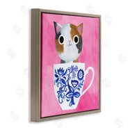 Planet Cat by Angie Rozelaar | Whimsical Teacup Kitten